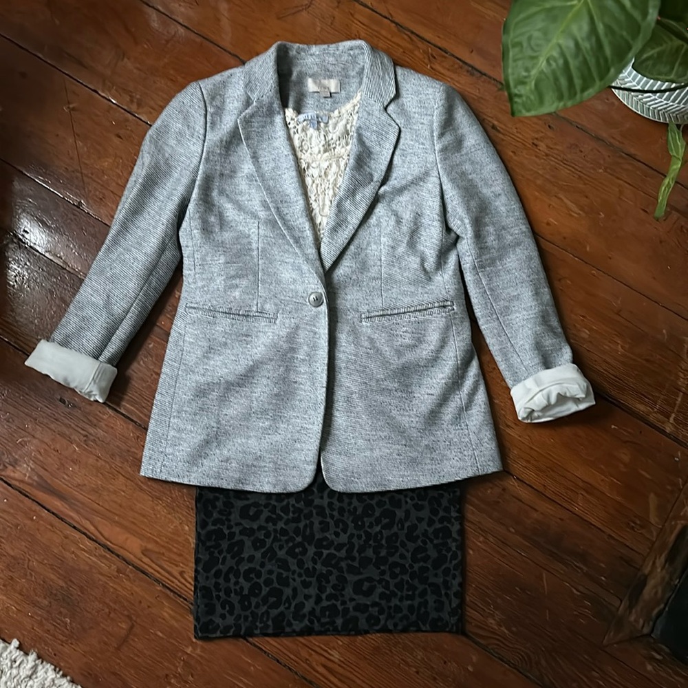 LOFT Light Grey Blazer - Size 2